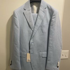 Brand New SuitSupply Havana Linen/Cotton Suit